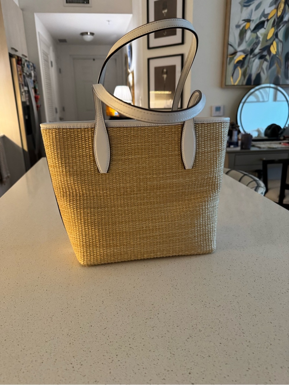 Kate Spade Strawberry Raffia Tote - Picture 3 of 11